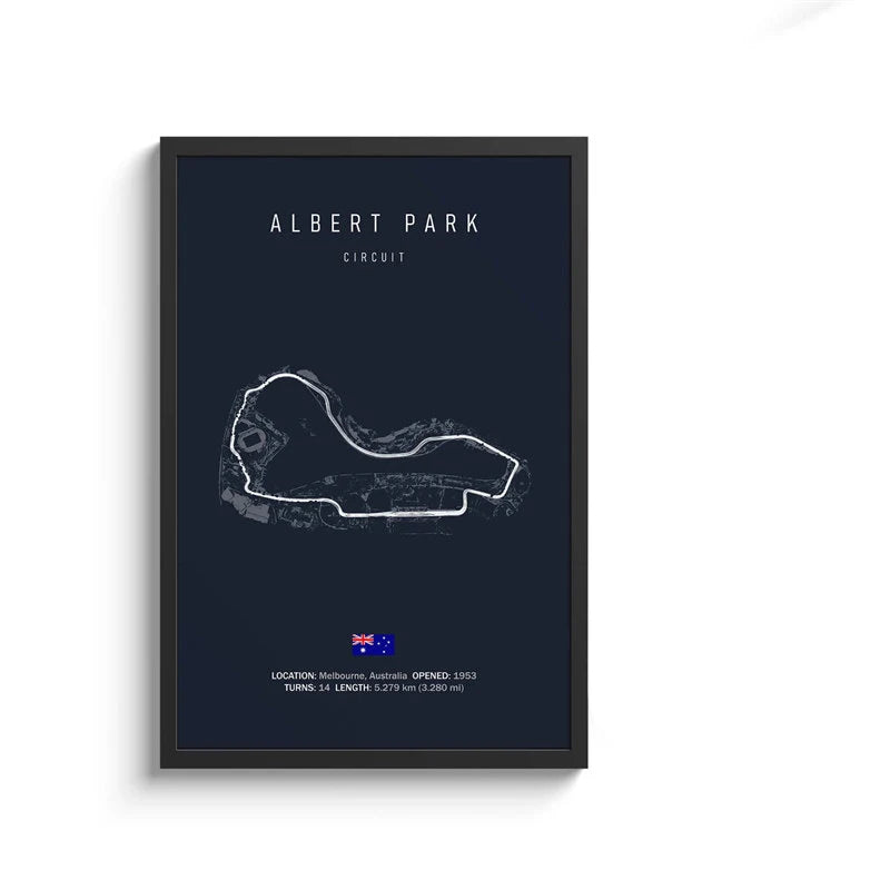 F1 Streckenlayout Poster