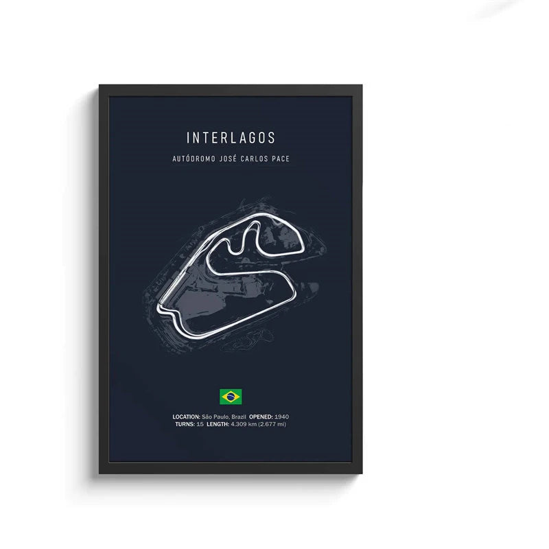 F1 Streckenlayout Poster