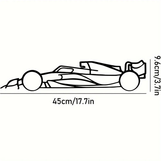 F1 Metal Outline – Rennwagen Silhouette Wandkunst
