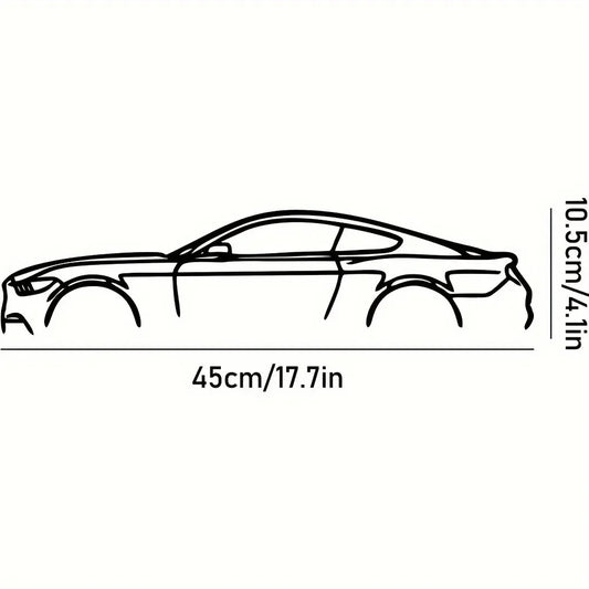 Ford Mustang Metal Outline – Auto Silhouette Wandkunst
