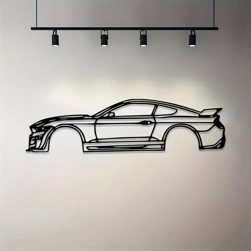 Ford Mustang GT Metal Outline – Auto Silhouette Wandkunst