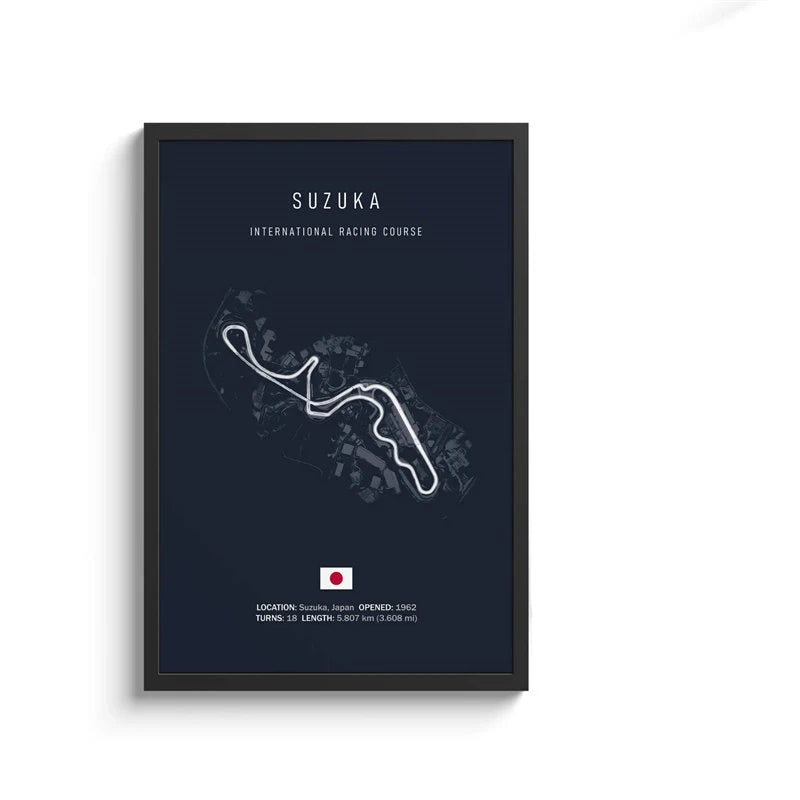 F1 Streckenlayout Poster