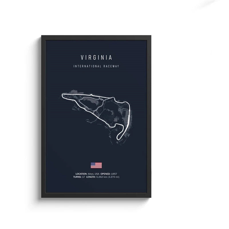 Virginia International Raceway Poster – VIR Streckenlayout