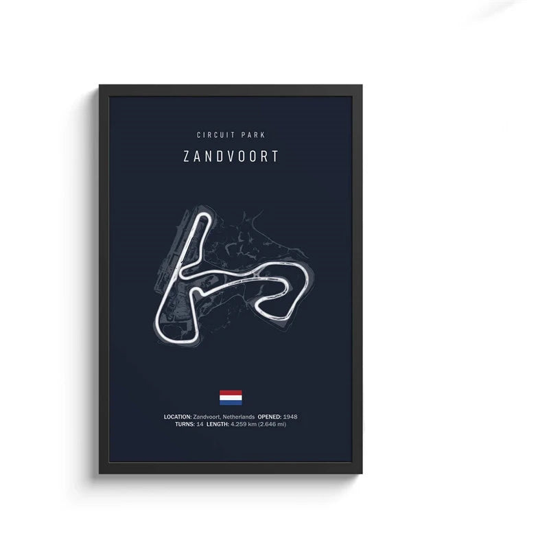 F1 Streckenlayout Poster