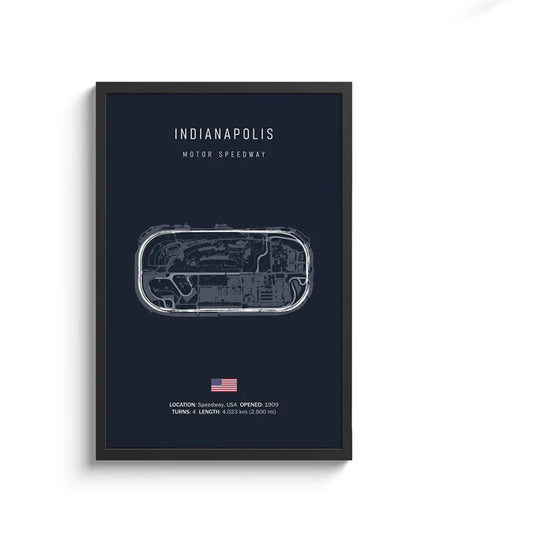Indianapolis Motor Speedway Poster – Oval & Road Course Streckenlayout