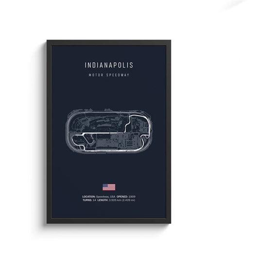 Indianapolis Motor Speedway Poster – Oval & Road Course Streckenlayout