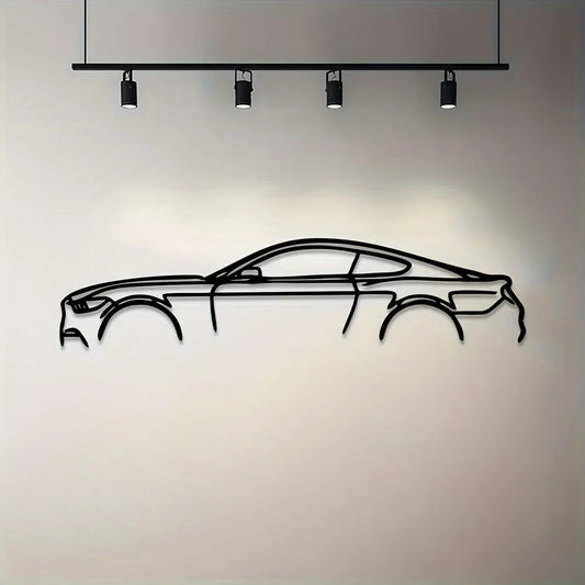 Ford Mustang Metal Outline – Auto Silhouette Wandkunst