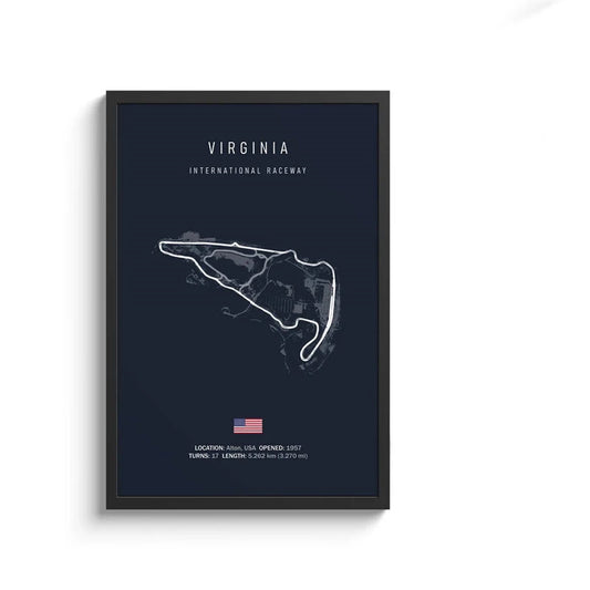 Virginia International Raceway Poster – VIR Streckenlayout